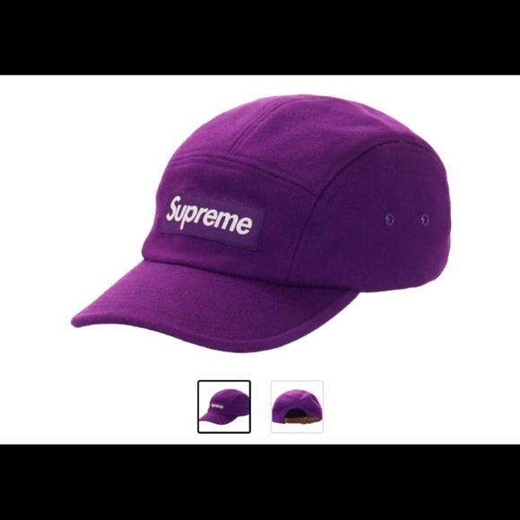 Supreme Wool Camp Cap (FW21) Purple - Accessories